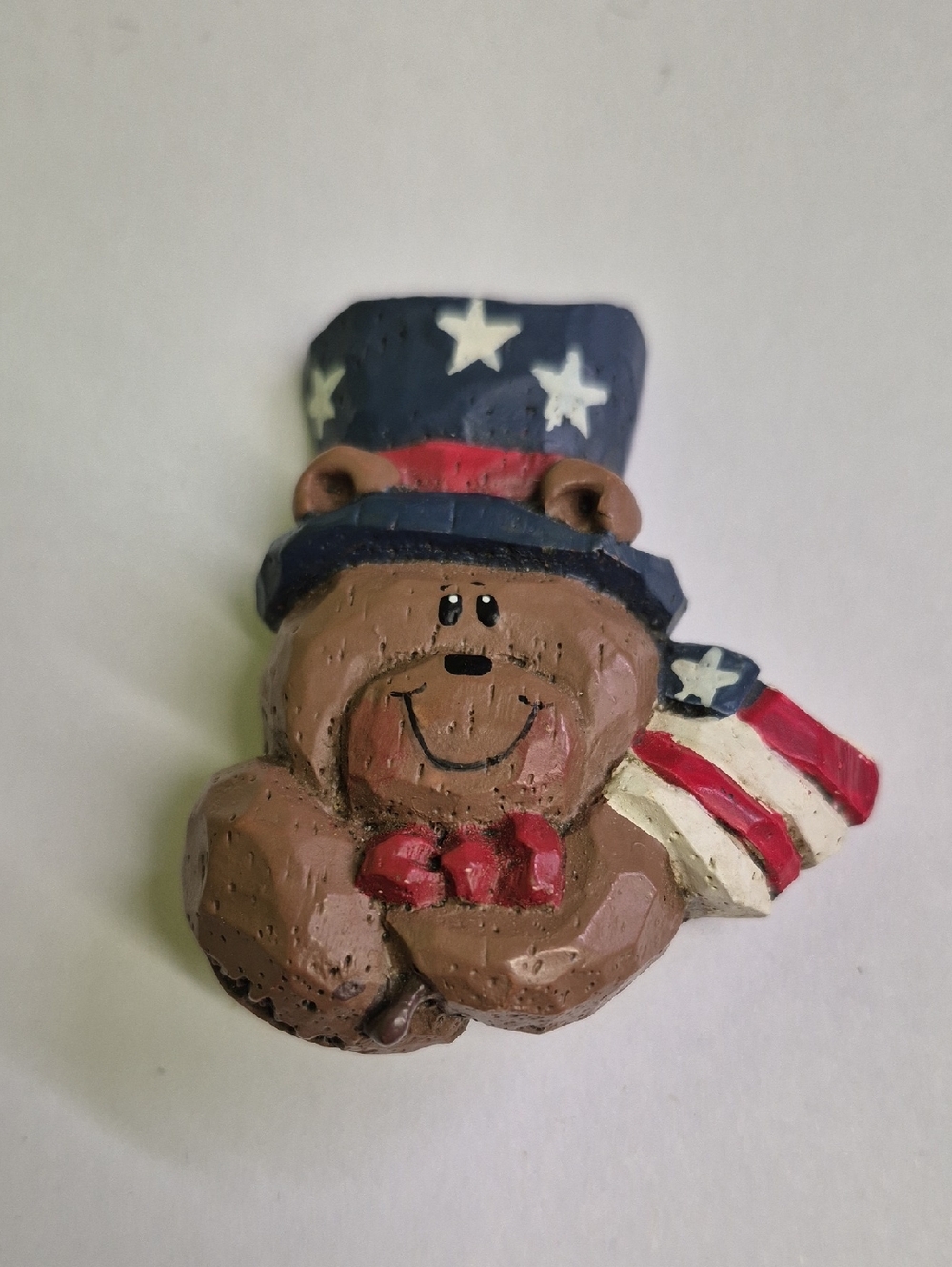 Eddie Walker Patriotic Bear Pin Brooch - Red, White & Blue